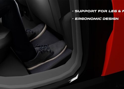 Wedge Foot Rest for Morris Garages Dynamic Video Ad
